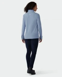Stio Women's Turpin Fleece Half Zip - Lightweight & Warm Camp & Ski Fleece -Stio Sales Shop W Turpin Fleece Half Zip Wind River Blue Heather 5
