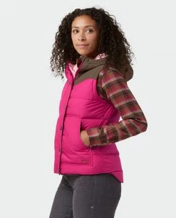 Stio Women's Woodson Down Vest - Lightweight Insulated Camp & Lifestyle Vest -Stio Sales Shop W Woodson Down Vest Backyard Berry 1