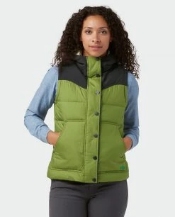 Stio Women's Woodson Down Vest - Lightweight Insulated Camp & Lifestyle Vest -Stio Sales Shop W Woodson Down Vest Forest Olive 1