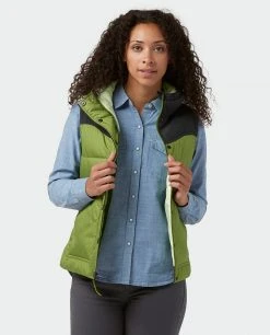 Stio Women's Woodson Down Vest - Lightweight Insulated Camp & Lifestyle Vest -Stio Sales Shop W Woodson Down Vest Forest Olive 2