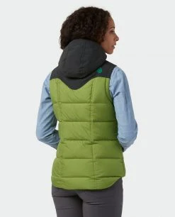 Stio Women's Woodson Down Vest - Lightweight Insulated Camp & Lifestyle Vest -Stio Sales Shop W Woodson Down Vest Forest Olive 3
